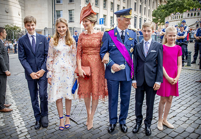 princess elisabeth pic z - Princess Elisabeth steps out in gorgeous floral dress for Belgium's National Day celebrations