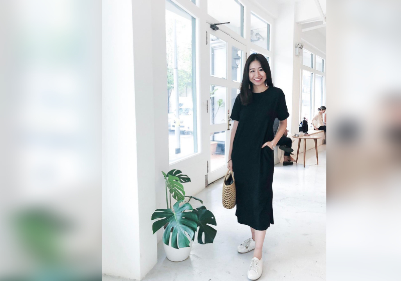 Comfortable black T-shirt dress you could buy and wear