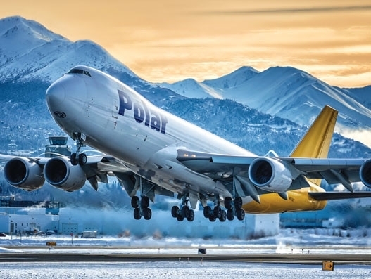 Polar Air Cargo freighter taking off from Ted Stevens Anchorage International Airport - Ecommerce will continue to be a source of air freight volumes